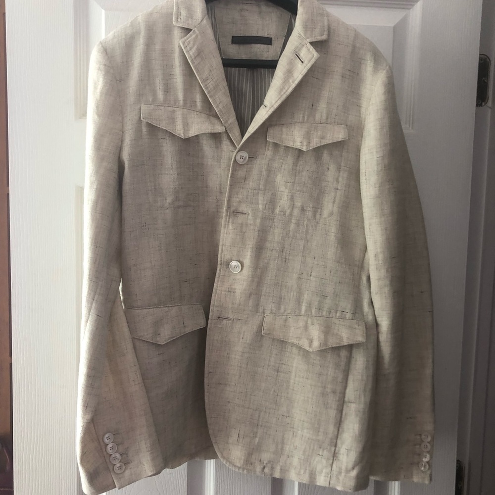 JOHN VARVADOS MENS LINEN JACKET 48 NEW